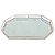 BANDEJA COM ESPELHO E METAL PRATA 51CM X 32CM X 5CM - Imagem 1