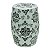BANQUETA   SEAT GARDEN DE CERAMICA BRANCO COM PRETO - Imagem 1