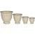 CJ DE CACHEPOTS DE CERAMICA - 4 PCS - Imagem 1
