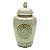 POTE DECORATIVO DE CERAMICA BEGE E BRANCO - Imagem 1