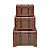 CJ. DE BAUS DE MADEIRA E COURO- 3 PCS - Imagem 1