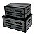 CJ DE BAUS DE METAL COM COURO 2 PCS - Imagem 1