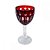 CJ TACAS DE VINHO DE VIDRO VERMELHA  6 PCS 8,8CM X 8,8CM X - Imagem 1