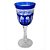 CONJ. DE TACAS PARA VINHO BRANCO DE VIDRO AZUL  6 PCS D8,3CM - Imagem 1