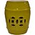 BANQUETA SEAT GARDEN DE CERAMICA AMARELO- 38X48 CM - Imagem 1