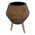 CACHEPOTS DE CIMENTO COM BASE DE MADEIRA - Imagem 1