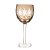 CJ. DE TACAS DE CRISTAL LAPIDADO - 6 PCS - AMBAR - 350 ML - Imagem 1