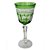 CONJ. DE TACAS PARA VINHO TINTO DE VIDRO VERDE  6 PCS D9CM X - Imagem 1