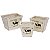 CJ DE CACHEPOTS DE MADEIRA 3 PCS - Imagem 1