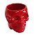 POTE CERAMICA SEM TAMPA SKULL VERMELHO BRILHANTE PEQ 10,8 X - Imagem 1