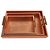 CONJ. DE TRES BANDEJAS DE MANDEIRA COBRE  3 PCS G  47CM X 9, - Imagem 1