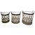 CONJ. DE CESTOS DE BAMBU E METAL BEGE E PRETO  3 PCS G 42CM - Imagem 1