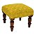 MINI BANCO EM TECIDO E MADEIRA AMARELO 40CM X 40CM X 35CM - Imagem 1