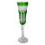 CONJ. DE TACAS DE CHAMPAGNE DE VIDRO VERDE 6 PCAS - Imagem 1