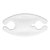 ORGANIZADOR PLASTICO DE FIOS BOBINO BRANCO MED 8 X 4 CM - Imagem 1