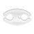ORGANIZADOR PLASTICO DE FIOS BOBINO BRANCO PEQ 5,5 X 3,5 CM - Imagem 1