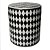 SEAT GARDEN DE CERAMICA GEOMETRICO P B PRATA 33CM X 33CM X 4 - Imagem 1