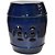 BANQUETA SEAT GARDEN DE CERAMICA AZUL- 38X48 CM - Imagem 1