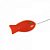 MOUSE PLASTICO CARPA LARANJA 11 X 6 CM - Imagem 1