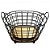 CONJ. DE CESTOS DE METAL E MADEIRA  2 PCS G  52CM X 34CM X 3 - Imagem 1