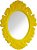 ESPELHO PLASTICO OVAL BIG PRINCESS AMARELO PEQ 41,4 X 30 X 2 - Imagem 1