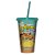 COPO PLASTICO COM TAMPA E CANUDO HB FLINSTONES FAMILY IN A C - Imagem 1
