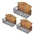 CJ DE CESTOS DE FERRO E MADEIRA G45,7 X 21,3 X 32,1CM  M40 X - Imagem 1