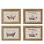 QUADRO DECORATIVO DE MADEIRA CONJUNTO COM 4 PECAS - Imagem 1