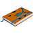 CADERNETA DE ANOTACAO PAPEL HB FLINTSTONES FRED BODY LARANJA - Imagem 1