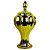 POTICHE CERAMICA GREEK DOURADO 21,5 X 21,5 X 44CM - Imagem 1
