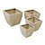 CJ DE CACHEPOTS DE FIBRA CIMENTICIA 4 PCS - Imagem 1