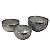 CJ. DE CACHEPOTS - 3 PCS EM ALUMINIO PRATEADO G 29CM | M 3 - Imagem 1