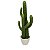 CACTO DECORATIVO EM PLASTICO E CERAMICA BEGE 10CM X 19CM X 8 - Imagem 1