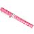 CANETA PLASTICO DOTS BRANCO FUNDO PINK 13,1 X 8,1 CM - Imagem 1