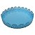 BANDEJA FERRO REDONDA FANCY LACES GDE AZUL 25,3 X 3,5 DIAM C - Imagem 1