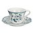 JOGO DE 12 PECAS PARA CAFE PAULI BLUE EM PORCELANA 45ML - Imagem 1
