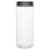 PORTA MANTIMENTO REDONDO EM VIDRO LISO COM TAMPA DE METAL COR PRATA 2,2L D11XA27CM - Imagem 1
