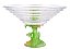 CENTRO DE MESA EM VIDRO GREEN STORM Ø34,5X22CM - Imagem 1