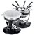JOGO DE FONDUE EM ACO INOX E CERAMICA 11 PECAS L23P20XA22,3CM - Imagem 1
