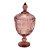 POTICHE VERSAILLES COM PE EM CRISTAL D15XA32CM COR ROSA - Imagem 1