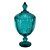 POTICHE VERSAILLES COM PE EM CRISTAL D15XA32CM VERDE ESMERALDA - Imagem 1