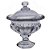 POTICHE DECORATIVO ATHENAS COM PE EM CRISTAL ECOLOGICO D13,5XA15,5CM COR AZUL - Imagem 1