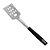 ESPATULA EASY GRILL PARA CHURRASCO EM ACO INOX COM CABO EM PLASTICO A42,5CM COR PRETO - Imagem 1