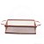 CESTA RETANGULAR PARA ALIMENTOS EM ACO INOX L21XP11XA6CM COR ROSE - Imagem 1