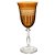 TACA AGUA ANGELA LAPIDADA CRISTAL ECOLOGICO 350ML 22CM AMBAR - Imagem 1