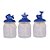 JG 3 POTES DEEP SEA COM TAMPA L23,6XP8,1XA15,8CM COR AZUL - Imagem 1