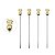CJ APERITIVO PINEAPPLE 4 PECAS ACO INOX 9,8X2,2X15,2CM OURO - Imagem 1