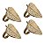 JG 4 ANEIS JARDIM FOLHA GUARDANAPO EM LATAO 6X4CM COR OURO - Imagem 1