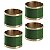 JG 4 ANEIS LACA PARA GUARDANAPO LATAO E RESINA 5X5CM VERDE - Imagem 1