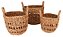 JG 3 CESTAS EM FIBRA NATURAL 33X25/28X23/23X19CM - Imagem 1